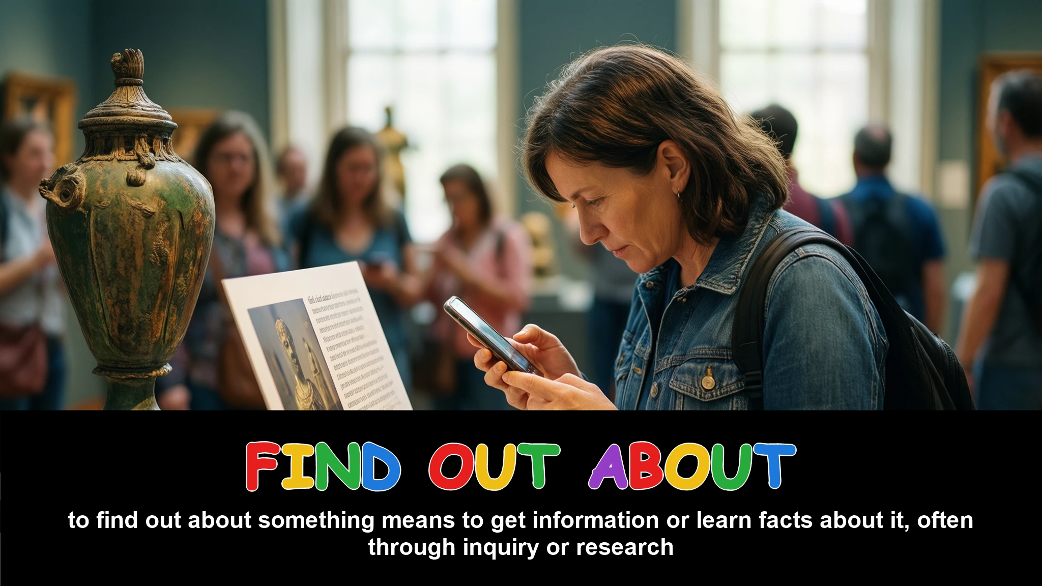 English Illustration for find out about